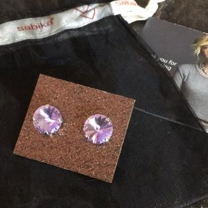 Sabika  Manhattan pink stud earrings